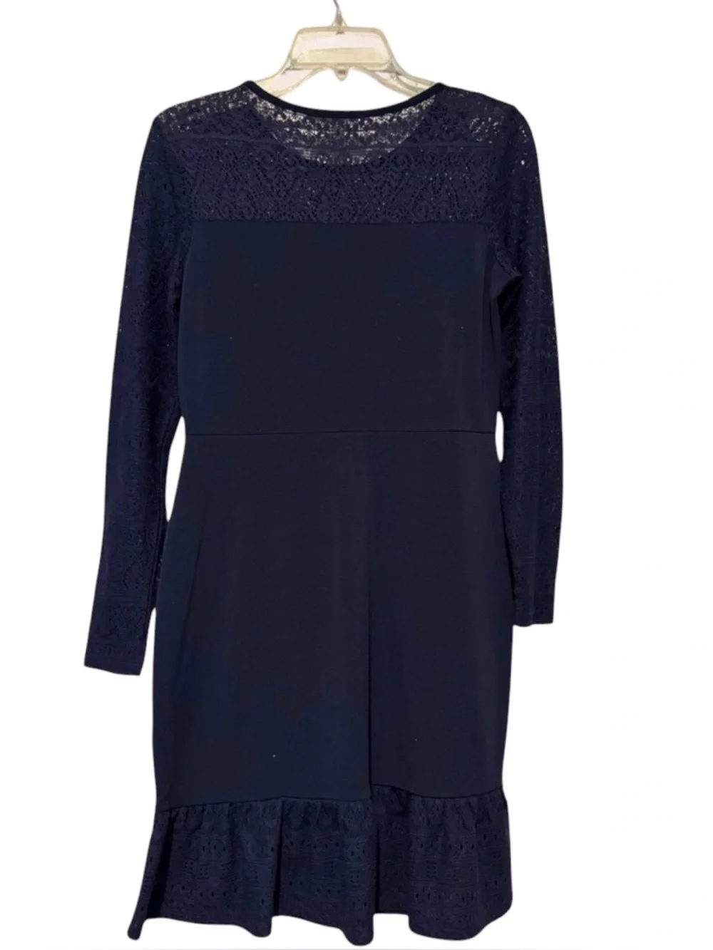 Michael Kors Navy Blue Flare Lace Cocktail‎ Dress - Wedding Guest Formal - Small